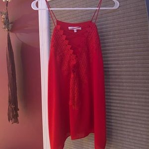 Red Cris Cross Blouse